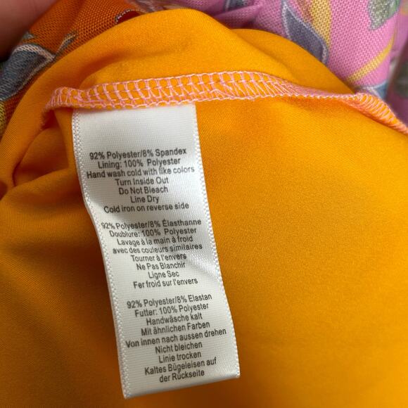 RACHEL ANTONOFF x ANTHROPOLOGIE Olivia Mesh Midi Dress Pink Orange Sz 12 {KK32} - Picture 6 of 6